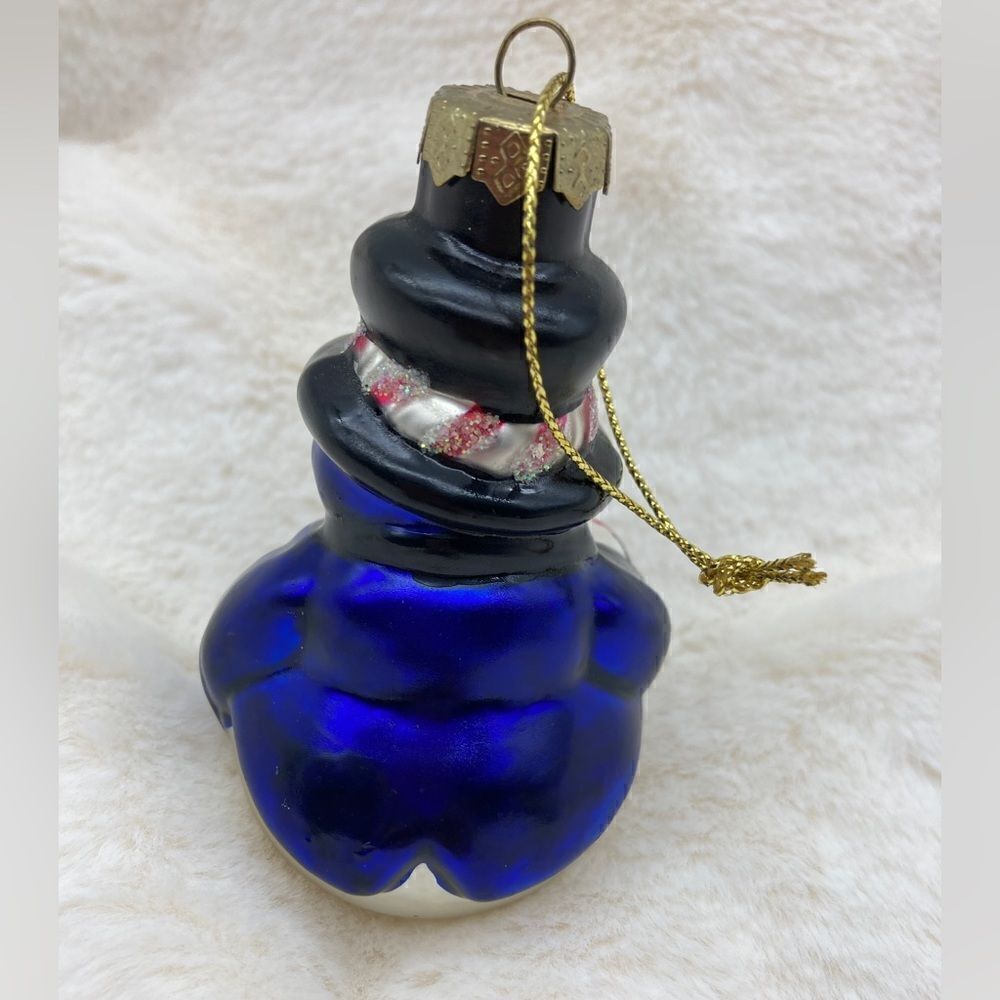 Vintage Hand Blown Glass Snowman Ornament - Picture 3 of 7